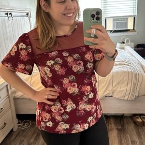 Charming Charlie Mesh Top Blouse - M